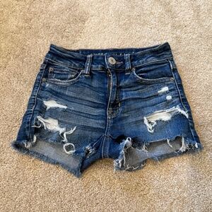 American Eagle size 00 Hi Rise jean shorts
